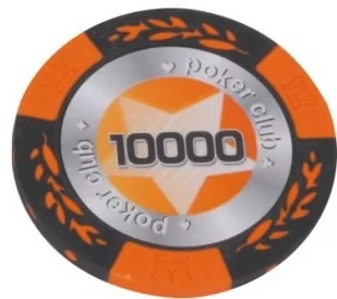 Żeton Poker Club 14,5 g, Nominał 10000, 25 szt. w rolce - Gry karciane - miniaturka - grafika 1