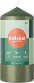 Świece - Świeca pieńkowa walec BOLSIUS Essentials 33H 12CM ZIELONA OLIWKA - miniaturka - grafika 1