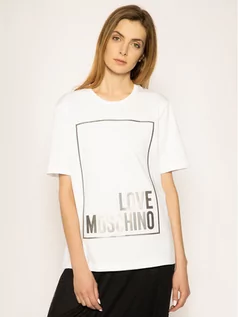 Koszulki i topy damskie - Love Moschino T-Shirt W4F8731M 3876 Biały Regular Fit - grafika 1
