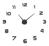 Zegary - Zegar ścienny DIY NEPRI 65 - 130 cm - czarny 3D - miniaturka - grafika 1