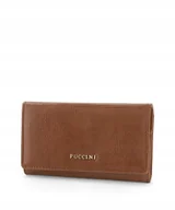 Portfele - Portfel Damski Duży Na Karty Skóra Ekologiczna PUCCINI Brązowy BLP839B-2 - miniaturka - grafika 1