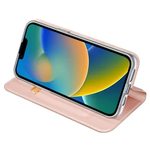 Dux Ducis Skin Pro kabura etui pokrowiec z klapką iPhone 14 Max różowy - Etui i futerały do telefonów - miniaturka - grafika 4