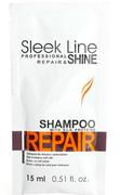 Szampony do włosów - Stapiz Sleek Line Repair szampon do włosów 15ml 9737 - miniaturka - grafika 1