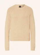 Swetry damskie - Boss Sweter Febisan Z Dodatkiem Alpaki beige - BOSS - miniaturka - grafika 1