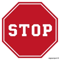 Systemy ekspozycyjne i znaki informacyjne - SA012 STOP, FN - FOLIA SAMOPRZYLEPNA; (300X300MM) - miniaturka - grafika 1