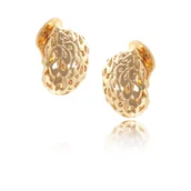 Kolczyki - Ażurowe klipsy z kolekcji Classic (EP0317AU) - miniaturka - grafika 1