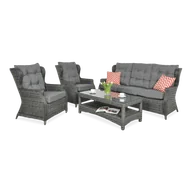 Meble ogrodowe - Focus Garden Komplet mebli Trivento 3 Garden, Grey Dining, 4 elementy - miniaturka - grafika 1