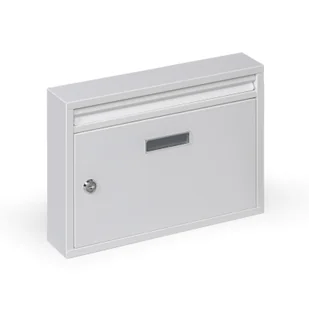 Skrzynka pocztowa, odpowiednia do montażu, 240 x 320 x 60 mm, biała - Skrzynki na listy - miniaturka - grafika 1