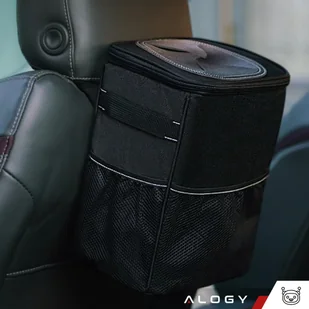 Samochodowy kosz na śmieci Organizer mini śmietnik na zagłówek fotel auta do samochodu czarny 8l torba termiczna Alogy - Pozostałe akcesoria do telefonów - miniaturka - grafika 31