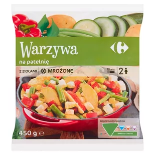 Carrefour Warzywa na patelnię z ziołami mrożone 450 g - Dania mrożone - miniaturka - grafika 1