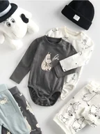 Komplety dla niemowląt - Reserved - Body z regulacją Muminki 2 pack - złamana biel - miniaturka - grafika 1