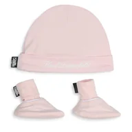 Czapki dla dzieci - Zestaw Czapka i Skarpety Karl Lagerfeld Kids Z30180 Różowy - miniaturka - grafika 1