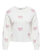 Swetry damskie - ONLY Sweter Bora 15360712 Biały Regular Fit - miniaturka - grafika 1