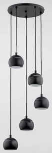 Plus lampa wisząca 5-punktowa czarna 63146 - Lampy sufitowe - miniaturka - grafika 1