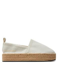 Calvin Klein Jeans Espadryle Platform Espadrille Uc YW0YW01377 Écru - Espadryle damskie - miniaturka - grafika 1
