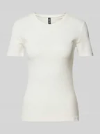 Koszulki i topy damskie - T-shirt z prążkowaniem model ‘RUKA’ - miniaturka - grafika 1