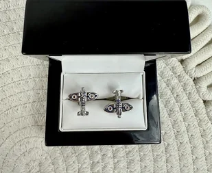 SPINKI DO MANKIETÓW koszuli mankietu samolot pilot - Spinki do mankietów i krawatów SPINKI DO MANKIETÓW koszuli mankietu samolot pilot - Spinki do mankietów i krawatów - miniaturka - grafika 1