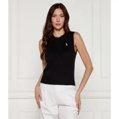 Swetry damskie - POLO RALPH LAUREN Kamizelka | Slim Fit - miniaturka - grafika 1