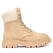 Botki damskie - Trzewiki Calvin Klein V3A5-83125-1628500 D Beżowy - miniaturka - grafika 1