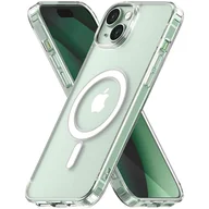 Etui i futerały do telefonów - Etui do iPhone 15 MagSafe obudowa Hybrid Case Cover Shock Clear Alogy Przezroczyste + Szkło - miniaturka - grafika 1