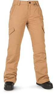 Volcom Damskie spodnie Bridger Ins Pant, karmelowe, L, karmel, L - Spodnie damskie - miniaturka - grafika 1