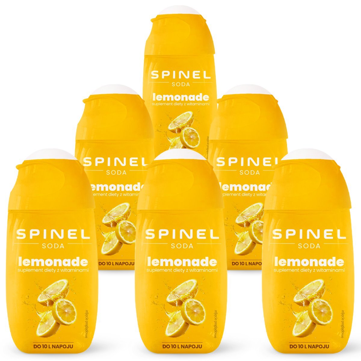 6x SYROP SPINEL SODA LEMONIADA Z WITAMINAMI DO SATURATORA KONCENTRAT DO 10L