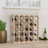 Stojaki na wino - Lumarko Stojak na wino, 58,5x33x60,5 cm, lite drewno sosnowe - miniaturka - grafika 1