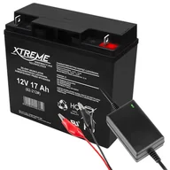 Zabawki zdalnie sterowane - Xtreme, akumulator żelowy 12V 17Ah z ładowarką - miniaturka - grafika 1