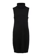 Sukienki - Vila Damska sukienka Viril Long S/L Knit Vest-Noos, czarny, M - miniaturka - grafika 1