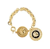 Bransoletki - Bransoleta moneta z emalią i bez (B15/MON/61AU) - miniaturka - grafika 1