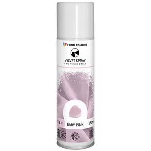 Zamsz Jasny Różowy 250ml spray VELVET Barwnik Food Colours - Dodatki do ciast w proszku - miniaturka - grafika 1