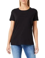 Koszulki i topy damskie - Armani Exchange Damska koszulka z logotypem Boyfriend Fit, Schwarz, M - miniaturka - grafika 1