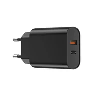 Ładowarki do telefonów - WIWU ładowarka sieciowa Wi-U002 PD + QC 20W 1x USB 1x USB-C czarna - miniaturka - grafika 1