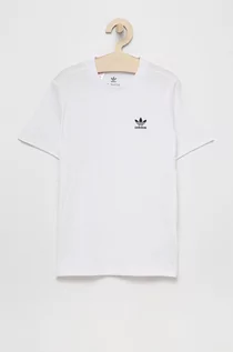 Koszulki dla dziewczynek - Adidas Originals T-shirt bawełniany dziecięcy kolor biały z nadrukiem - grafika 1