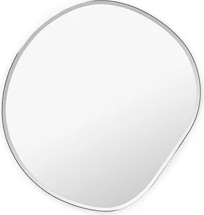 lustro ścienne ferm LIVING Pond XL, chrom, Ø 94 cm, szkło, drewno - Lustra - miniaturka - grafika 1