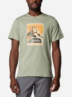 Koszulki męskie - Koszulka męska bawełniana Columbia CSC Seasonal Logo Tee 1991036349 XL Oliwkowa (195981462340) - miniaturka - grafika 1