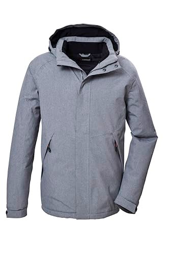 killtec Męska kurtka funkcyjna/kurtka outdoorowa z odpinanym kapturem KOW 4 MN JCKT, szaro-melanżowa, 4XL, 41843-000