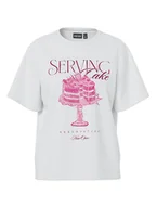 Koszulki i topy damskie - Pieces Koszulka w kolorze białym - miniaturka - grafika 1