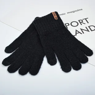 TEMU 1 Para Chłopięcych i Dziewczęcych Rękawic Zimowych - Pluszowe Dzianinowe Rękawice Pełne Palce z Ekranem Dotykowym, Wiatroodporne Ciepłe Rękawice - Rękawiczki dla dzieci - miniaturka - grafika 1