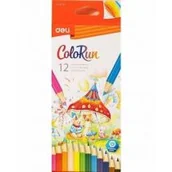 Przybory szkolne - Kredki ołówkowe ColoRun 12 kolorów DELI - miniaturka - grafika 1