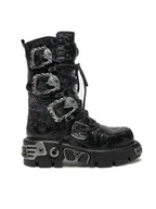 Glany damskie - NEW ROCK Glany M-391-S4 Czarny - miniaturka - grafika 1