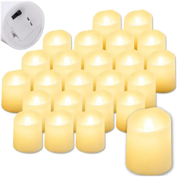 Świeca Led Świeczka Led Wkład Do Znicza Elektryczny Wkład Do Zniczy 24szt