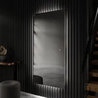 Lustra - Pionowe prostokątne podświetlenie LED Niestandardowe lustro Oświetlenie łazienkowe (100x160cm) Przełącznik dotykowy - miniaturka - grafika 1