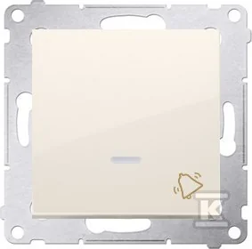 Kontakt KONTAKT_SIMON Przycisk zwierny dzwonek z podświetleniem SIMON 54 Kremowy DD1AL.01/41 - Wyłączniki światła i elektryczne - miniaturka - grafika 1