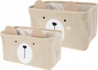 Pojemniki na zabawki - Home Styling Collection Pojemniki na zabawki CUTIE z uszami, sztruksowy, 2 sztuki - miniaturka - grafika 1