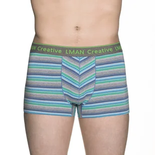 LAMA Szorty Męskie WIELOKOLOROWE paski r. L - Majtki męskie - miniaturka - grafika 1