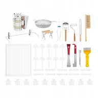 Akcesoria do hodowli zwierząt - Wiesenfield Zestaw pszczelarski - 37 elementów - podkurzacz - dłuta pszczelarskie - chwytaki do ramek - pułapki na małe chrząszcze ulowe - zmiotka pszczelarska WIE-BEESET-2 - miniaturka - grafika 1