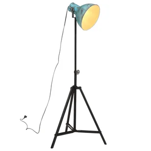 vidaXL Lampa stojąca, 25 W, postarzany niebieski, 61x61x90/150 cm, E27 - Lampy stojące - miniaturka - grafika 1