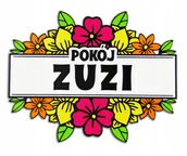 Tablice i flipcharty - Tabliczka na drzwi DOWOLNE IMIĘ Kwiaty - miniaturka - grafika 1