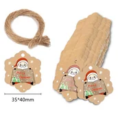 Akcesoria do pakowania - Etykieta Ze Sznurkiem Merry Christmas 5 Szt. - miniaturka - grafika 1